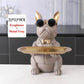 Resin Home Decor Dog Statue Butler with Tray Live Room French Bulldog Figurines Table Ornaments Decorative Dog Sculpture Gift