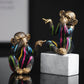 Arsthec Banksy Monkey Gorilla Resin Statue Sculpture Street Art Craft Desk Figurines For Interior Home Decoration Accessories